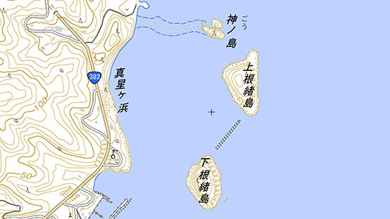 対馬市根緒地区周辺